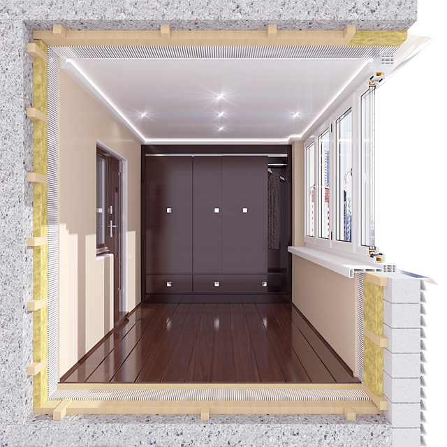 Внутренняя отделка балконов Запорожье